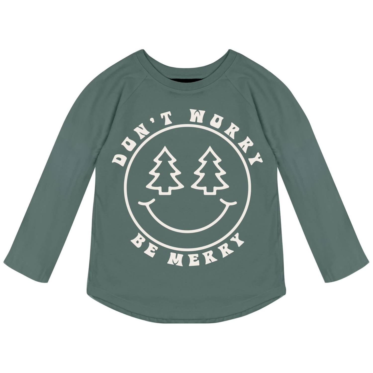 Tiny Whales - Kid's Be Merry Raglan Tee