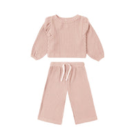 Quincy Mae - Girl's Ruffle Cozy Set