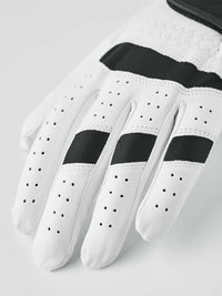 Hestra Golf Leather Glove in off white black - women's accessory - alternate view