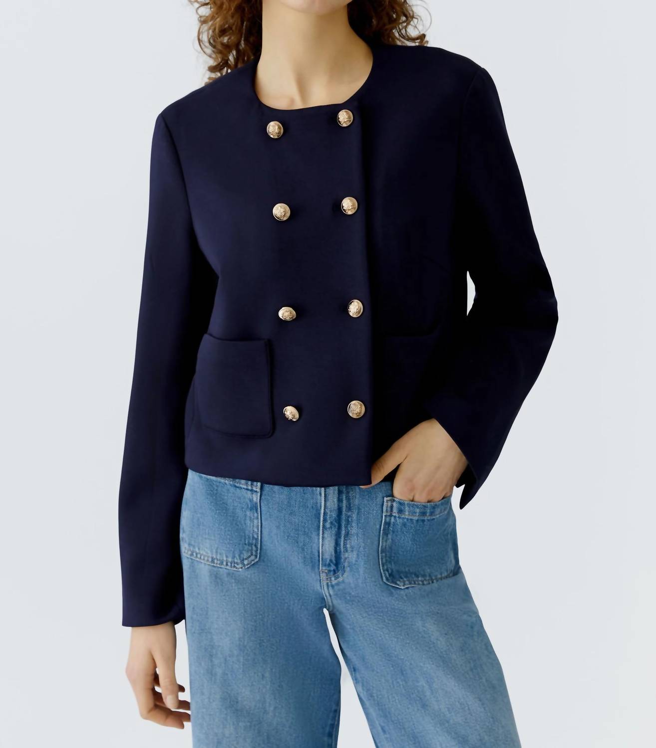 Oui - Double Breasted Ponte Blazer