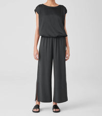 Eileen Fisher - Silk Georgette Crepe Pant With Slits