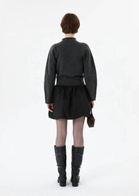 Shop Amomento - Taffeta Shirring Mini Skirt & Top