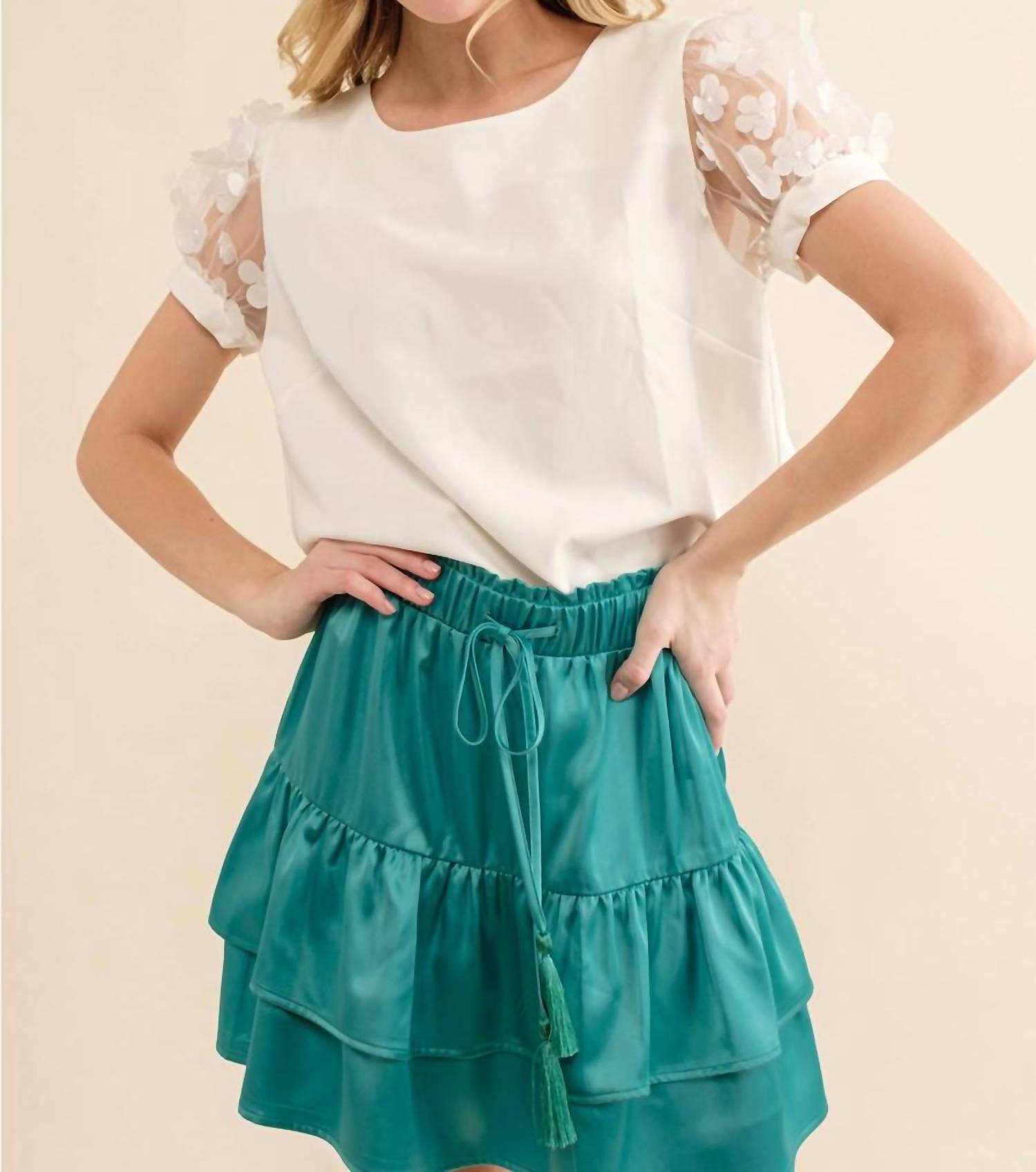143 Story - Rosalee Floral Sleeve Top
