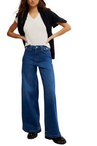 Free People - Kellee High Waist Wide Leg Palazzo Jeans