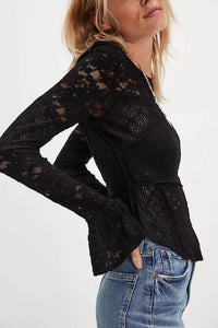 Free People - Lace Layering Long Sleeve Top