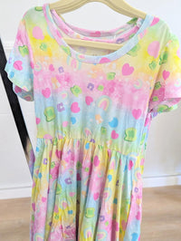 Charlies Project - Girl's Rainbow Charms Short Sleeve Bamboo Dress