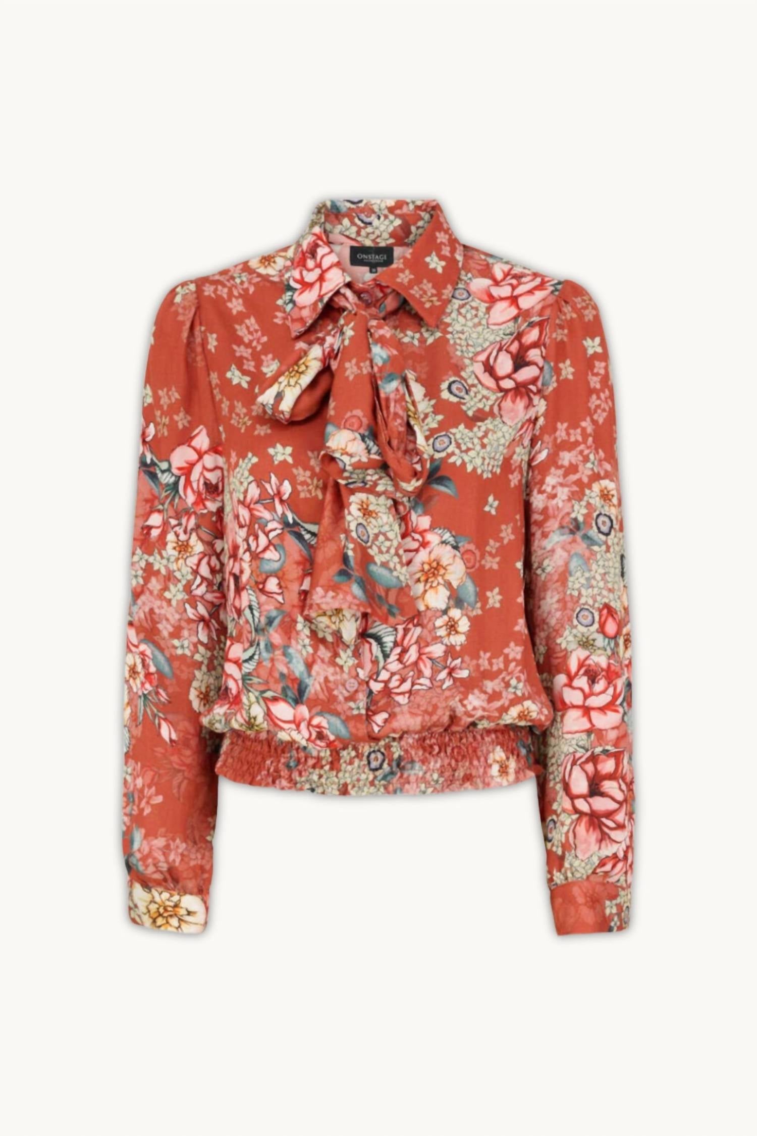 Onstage Collection - Women's Flower Long Sleeve Top