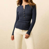 Faherty - Paradise Pointelle Henley Tee