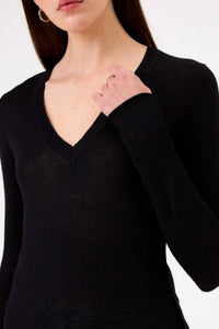 Goldie Lewinter Elise Sweater in black - women's sweater - detail view