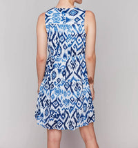 Charlie B - Printed Sleeveless Ruffled Dress