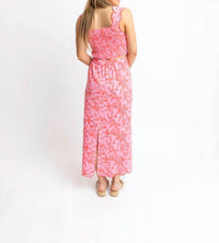 Karlie - Tropical Linen Scallop Tank Top