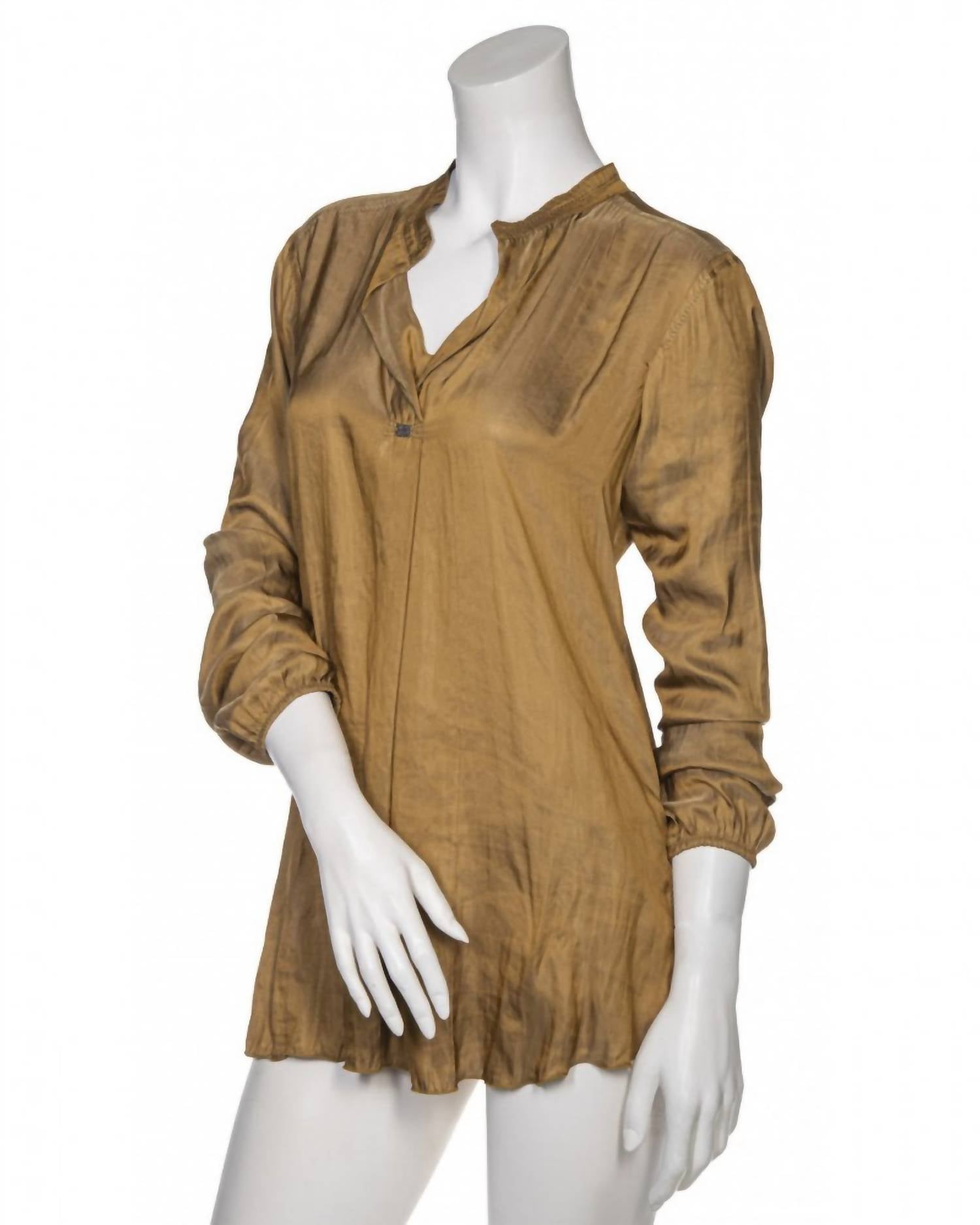 Beate Heymann Classic Blouse in dijon - women's blouse - detail view