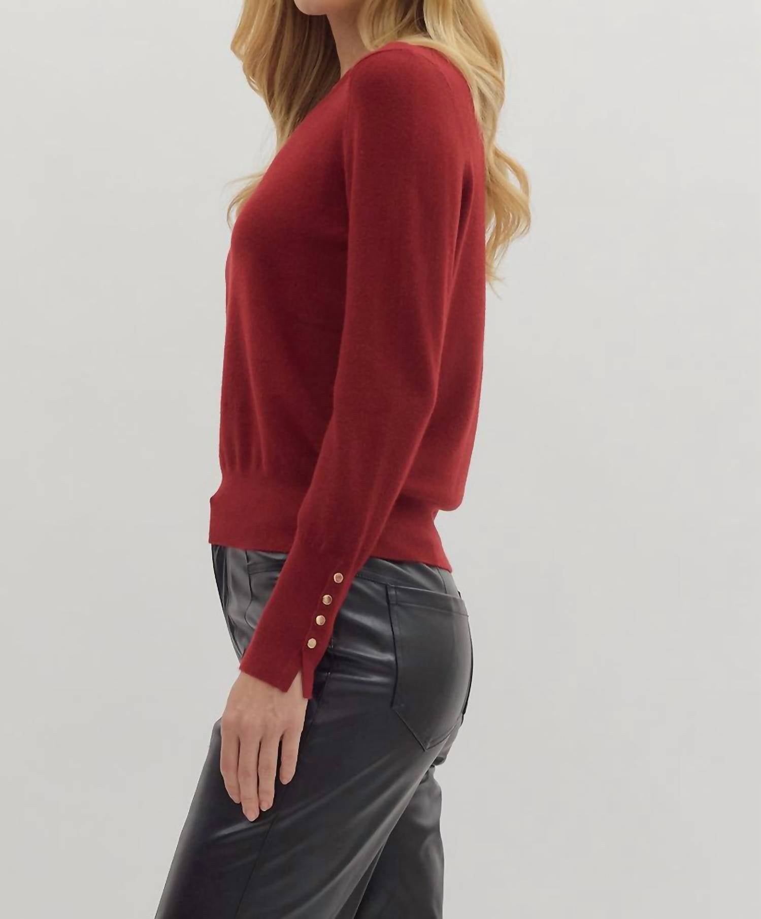 Entro - Cab Button Detail Sweater