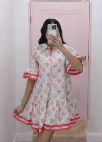 She + Sky - Bell Printed Mini Dress