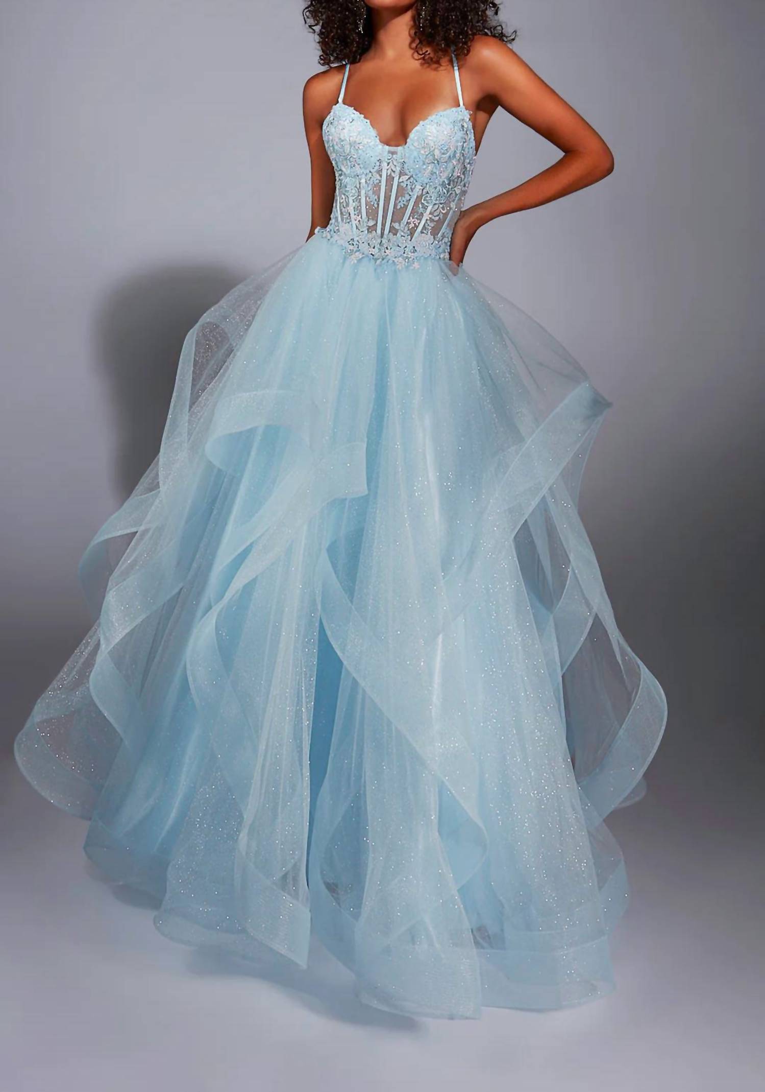 ALYCE PARIS Sweetheart A-line Prom Dress in light blue - women's dress