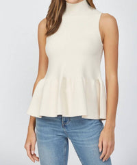 Fate - Mock Neck Peplum Tank Sweater