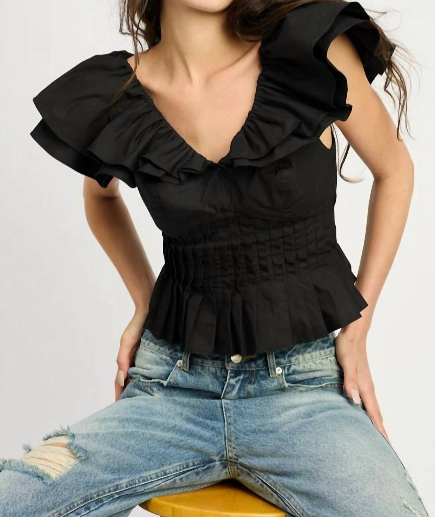 En Saison - Tazman Poplin Top