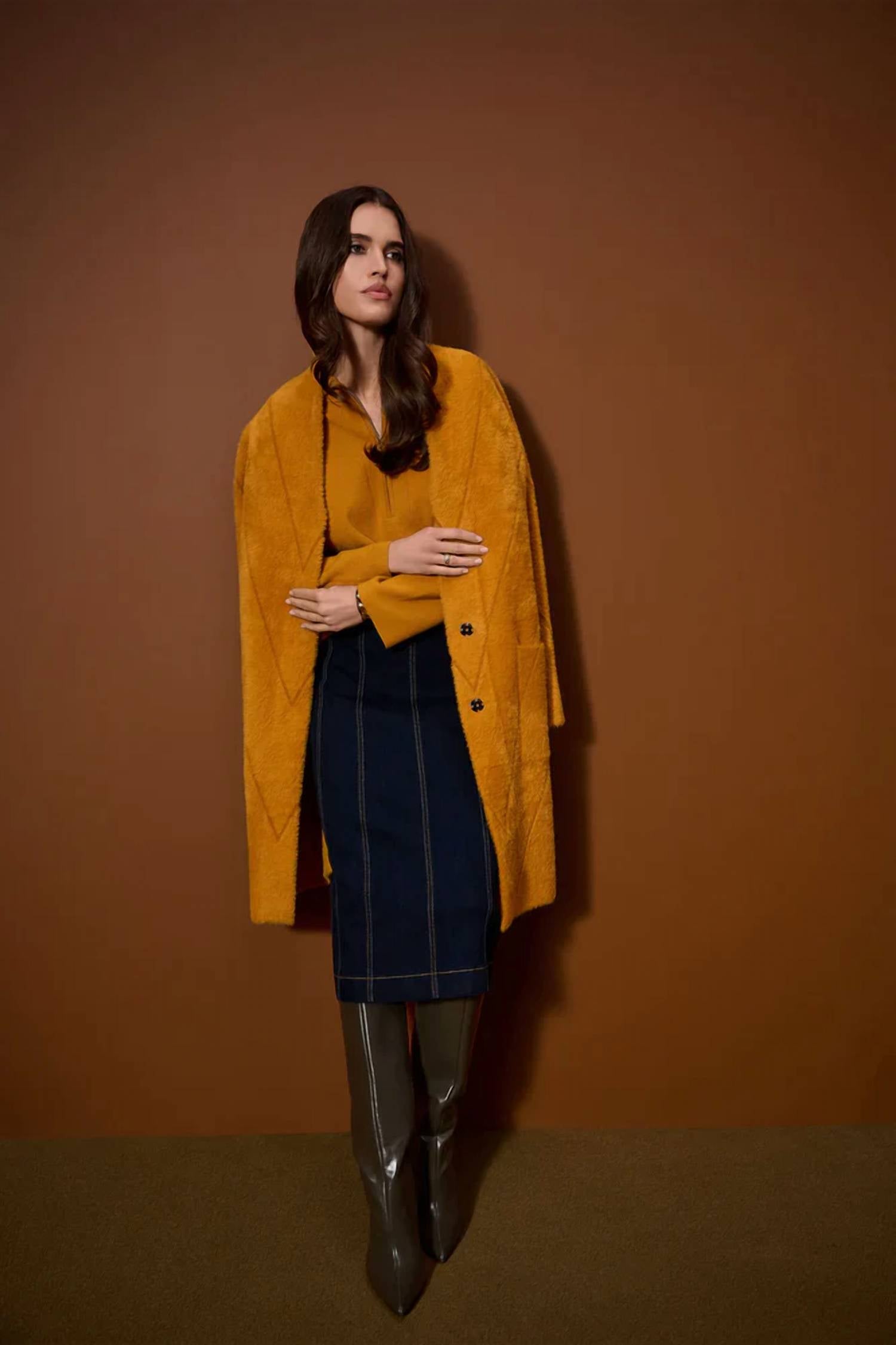 Joseph Ribkoff - FEATHER YARN SWEATER KNIT COAT
