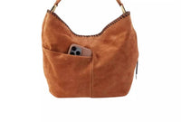 HOBO Women's Harley Convertible Shoulder Bag in oak barrel - women's bag - detail view