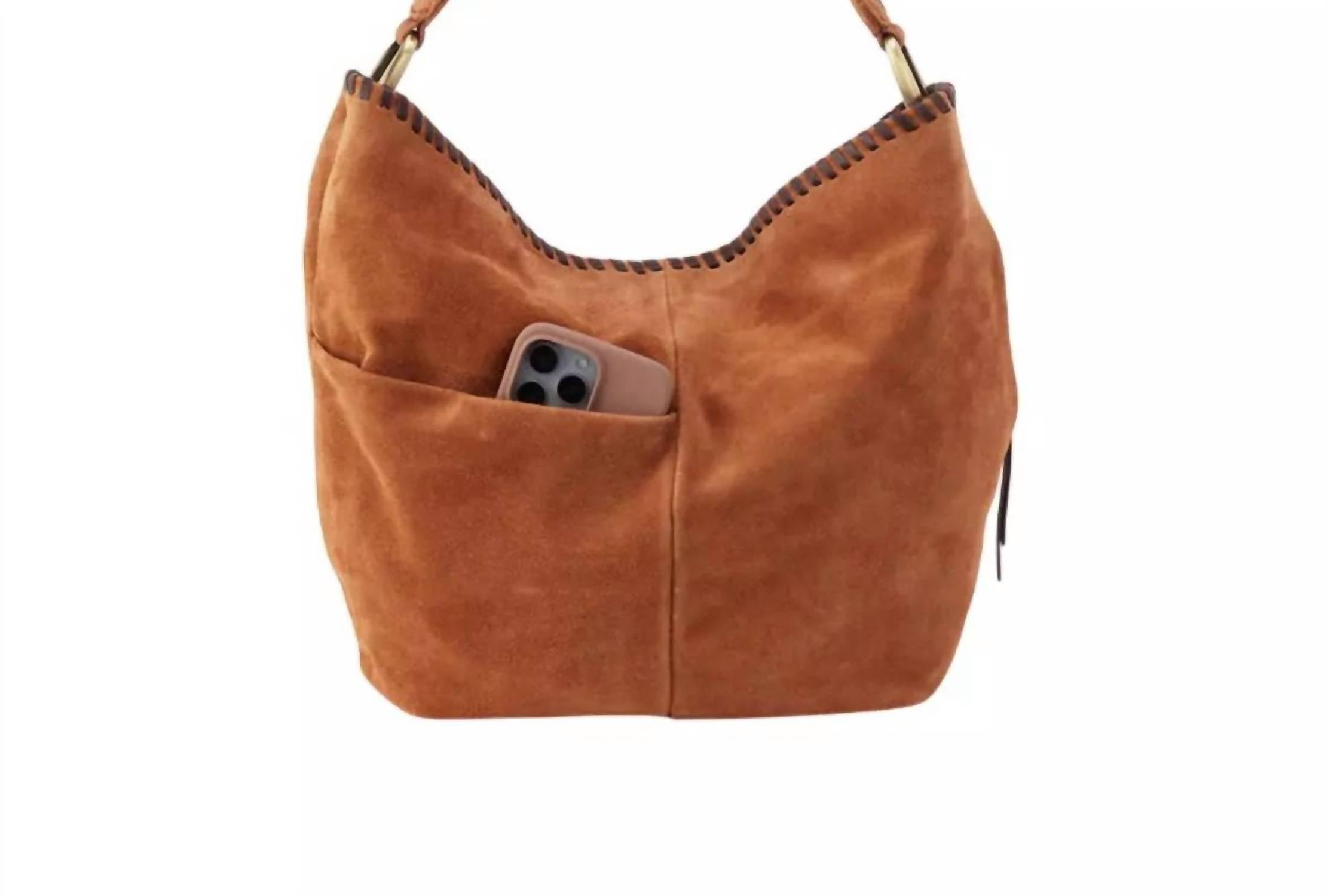 HOBO Women's Harley Convertible Shoulder Bag in oak barrel - women's bag - detail view