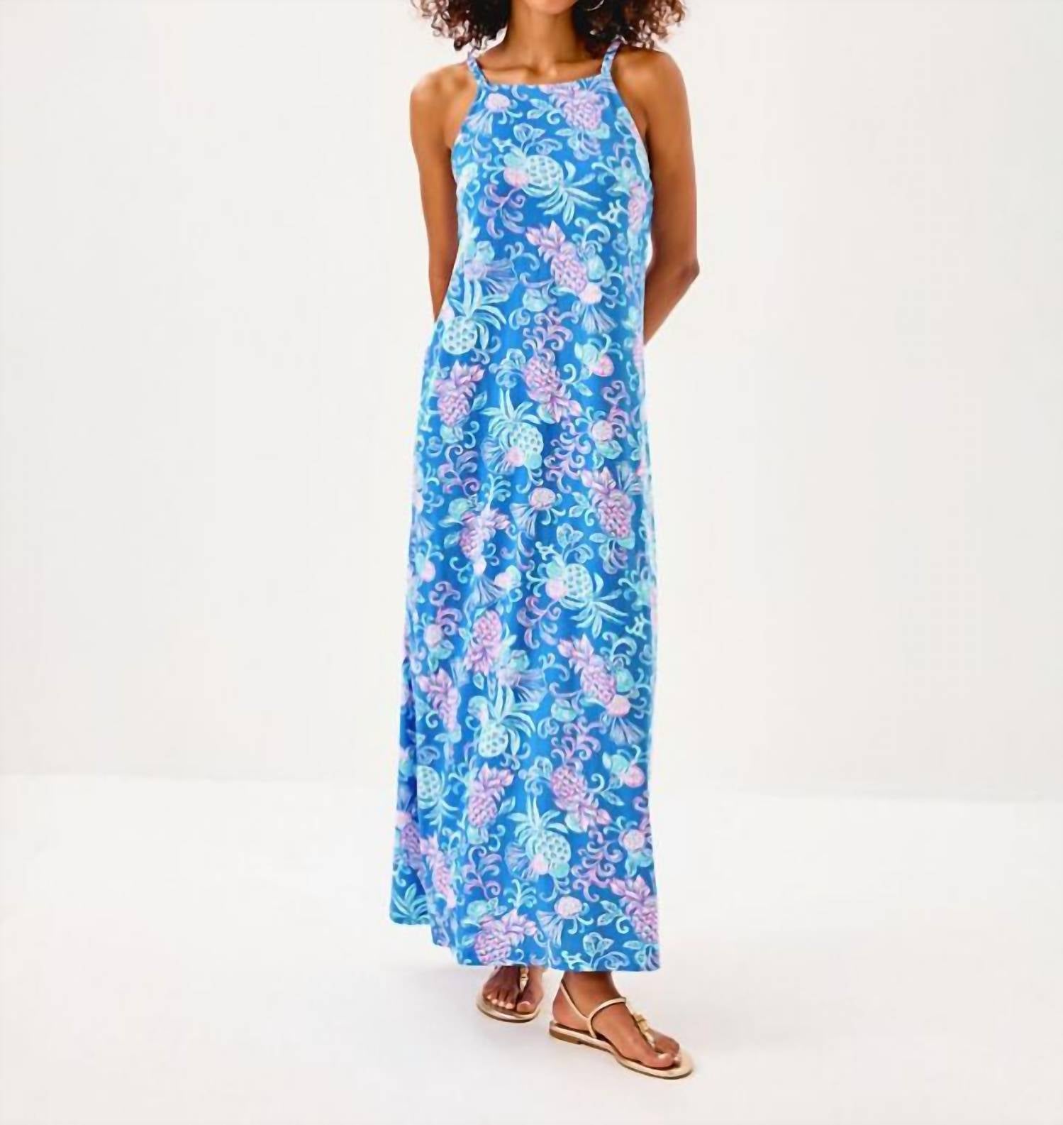 Lilly Pulitzer Kyleigh Maxi Dress in blue - women's dress - alternate view