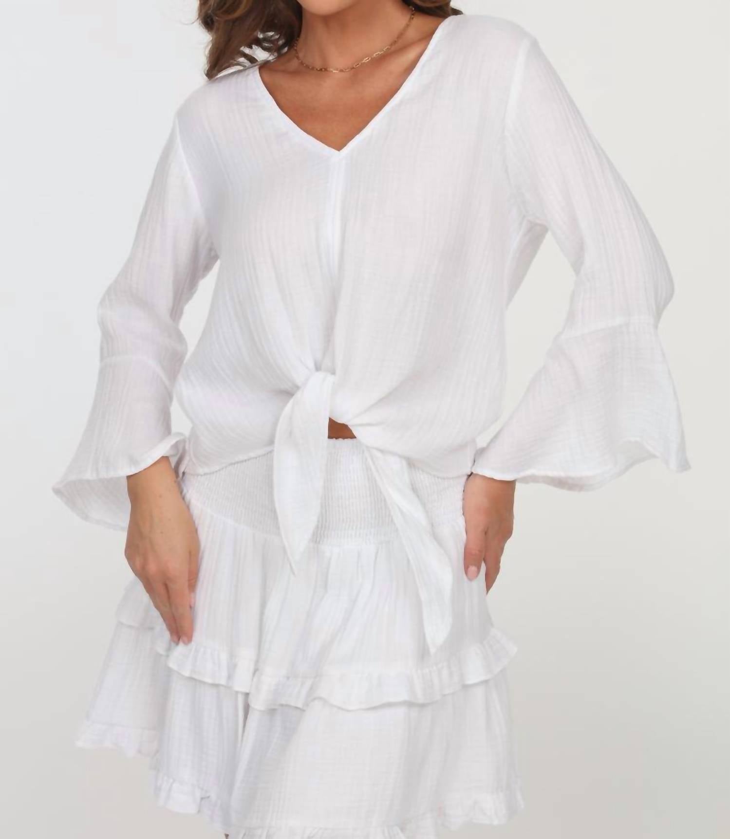 Veronica M - Gauze Tie Fit Blouse