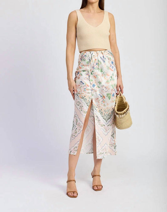 En Saison - Floral Draped Wrap Maxi Skirt
