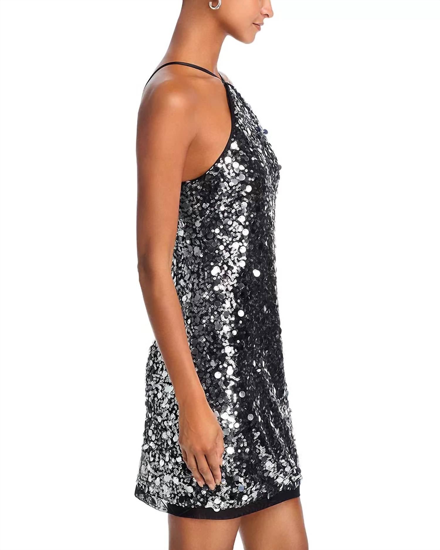 Steve Madden - Angel Sequin Halter Neck Mini Dress