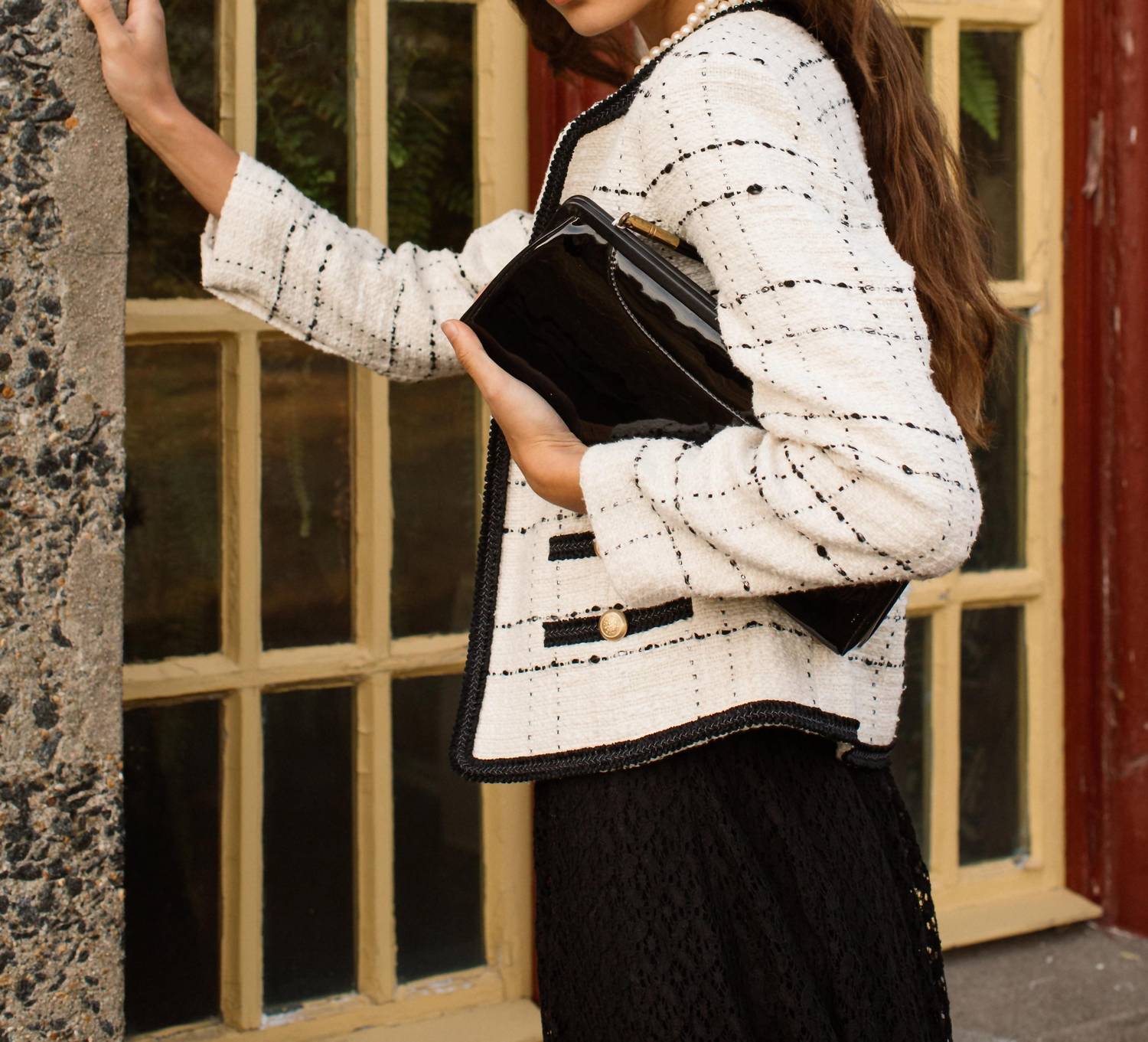 Iris Setlakwe - Collarless Tweed Jacket
