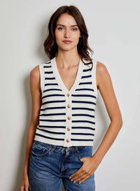 Design History - Stripe V-neck Top