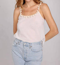 LeLe de Baltzac Puglia Camisole Top in off white - women's shirt