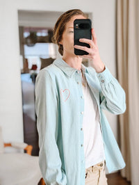 J. Society - Embroidered Heart Shirt