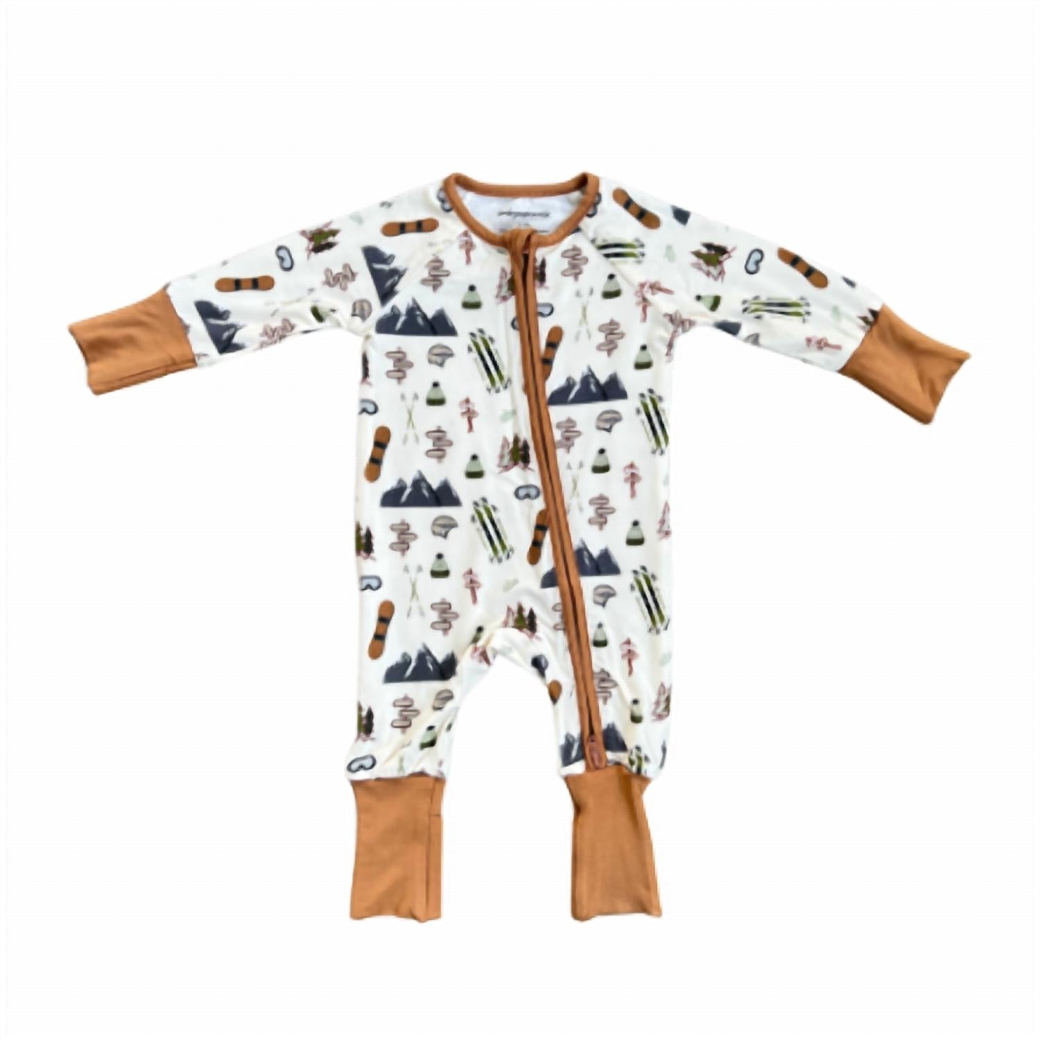 babysprouts Kid's Footless Romper in winter ski - kids' item