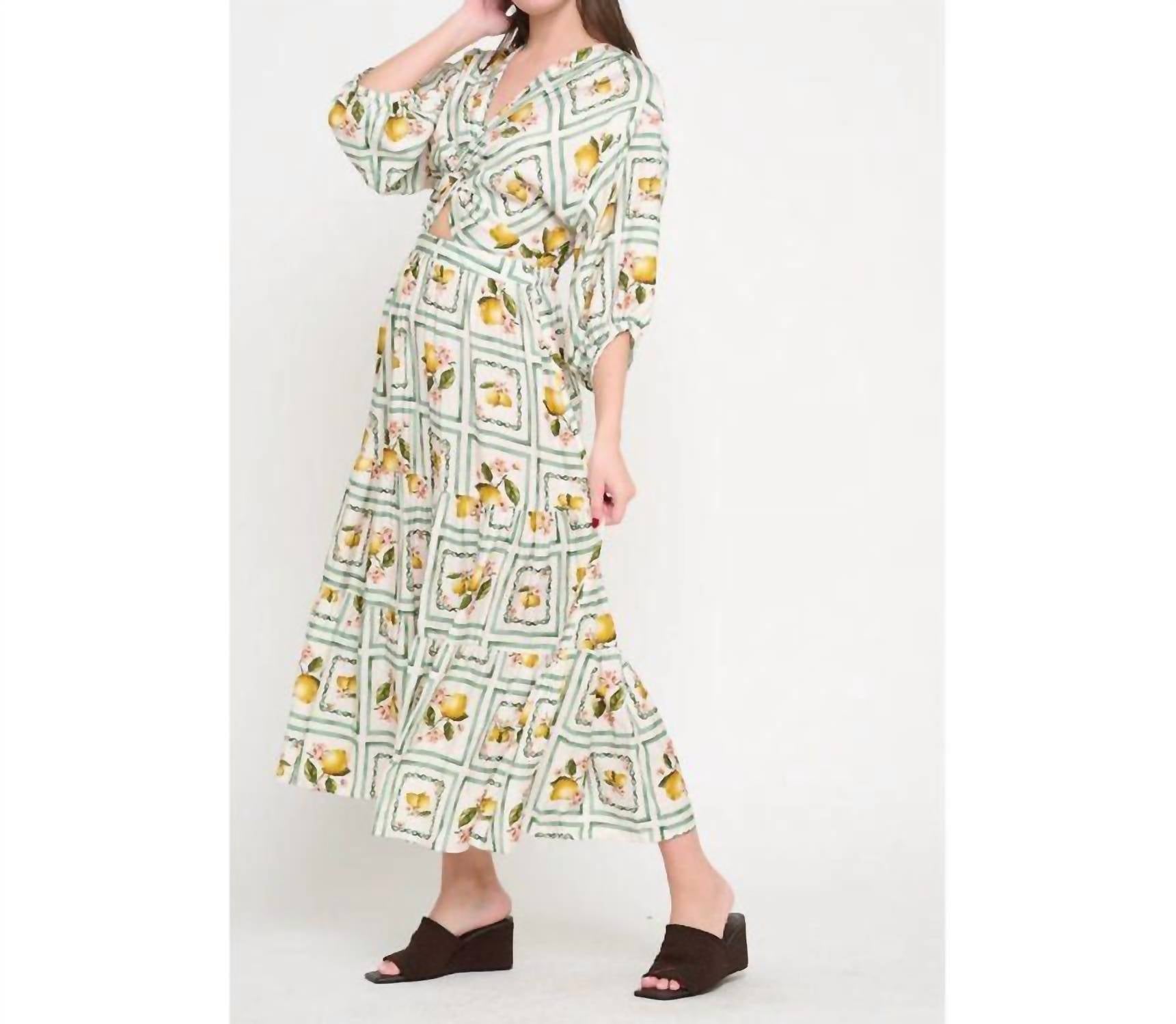 Meet Me In Santorini - Delight 3/4 Sleeve Maxi Dress