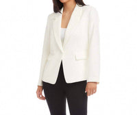 Karen Kane Pearl Embellished Blazer in off white - women's jacket