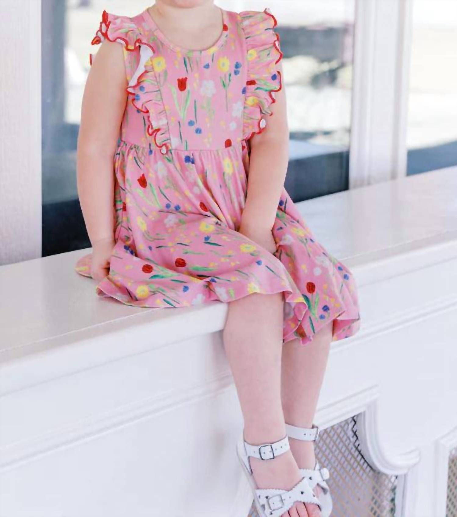 THE PROPER PEONY Lola Twirl Dress in hot pink - kids' dress