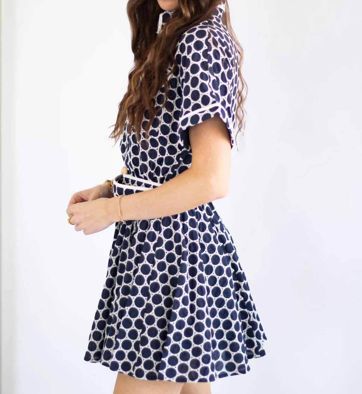 Sincerely Ours - Marine Dot Mini Dress