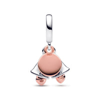 Pandora - Two Tone Wedding Bells Double Dangle Charm