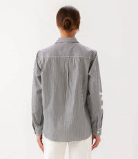 Karen Kane - Stripe Embroidered Shirt