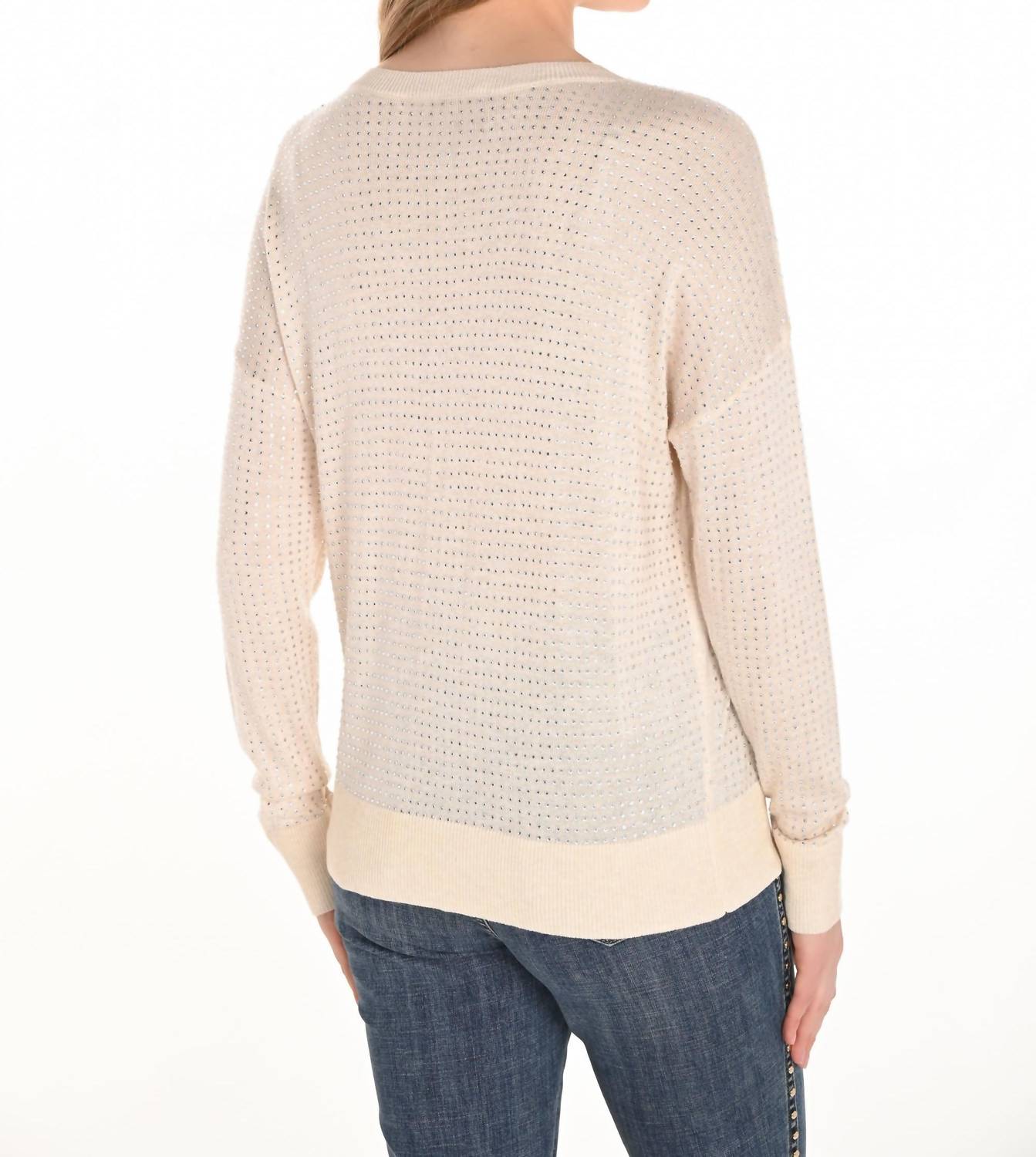 Frank Lyman - Women's Crew Neck Crystal Top