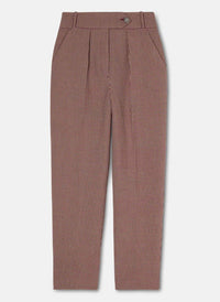 TARA JARMON Paseo 7/8-Length Pants in burgundy check - women's pants - view 4