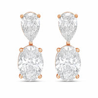 Diana M Jewels - Women's Pear Lab-Grown Diamond Stud Earrings (20.00 Ct TCW) - Signature