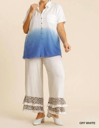 Dip Dyed Button Down Plus Shirt