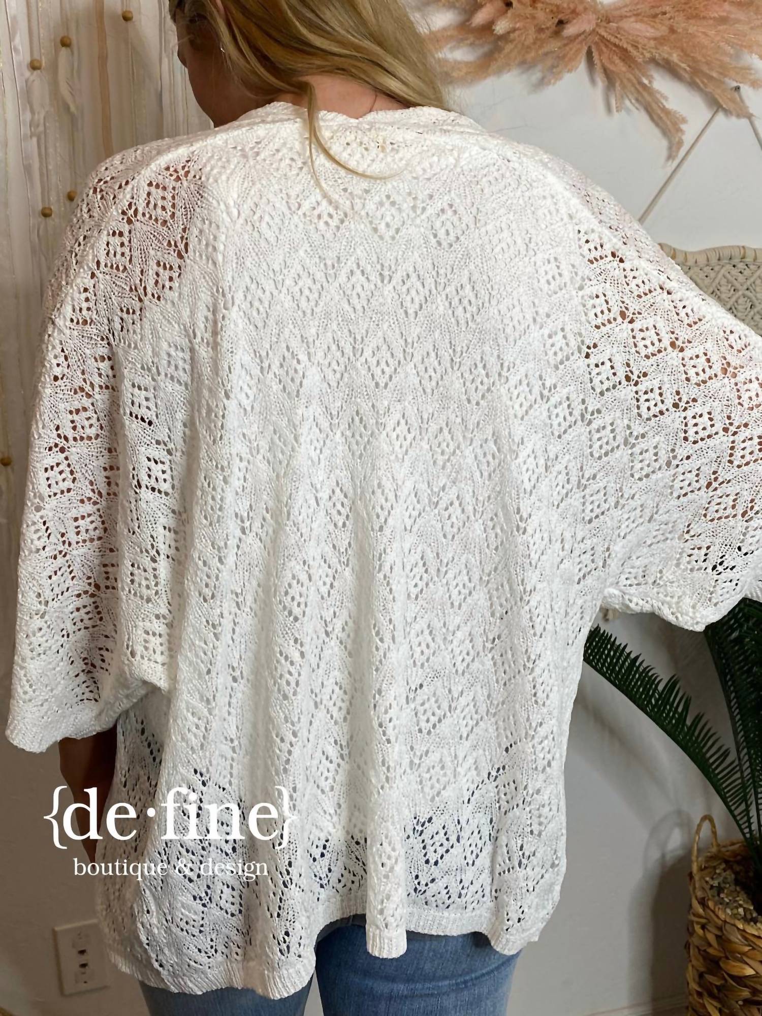 Ee:Some - Summer Cardigan With Diamond Pattern