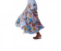 BELL Clover Maxi Dress in clover maxi dress in turquoise yellow - women's dress - detail view