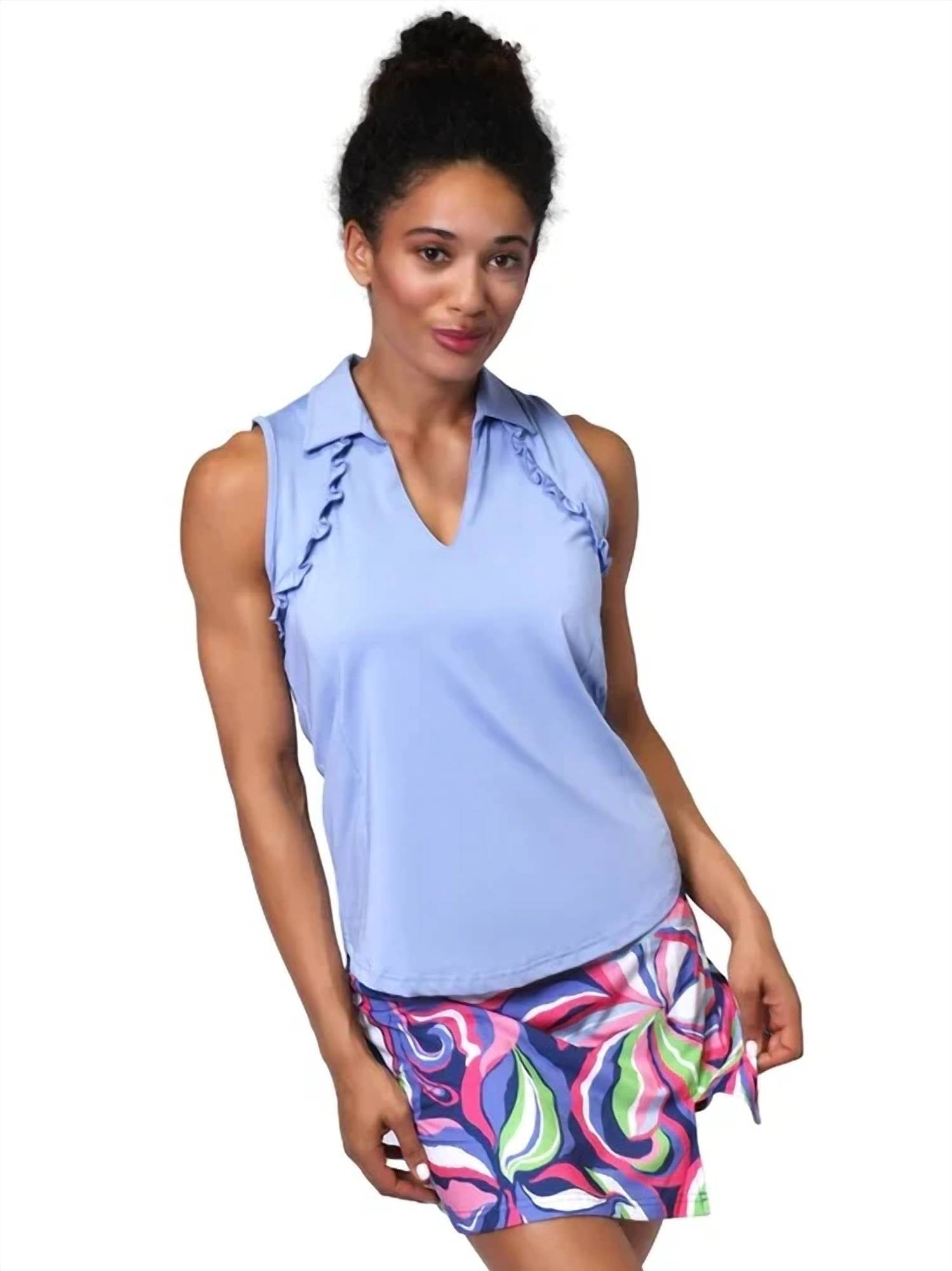 Ana Clare - Blair Ruffle Sleeveless Polo