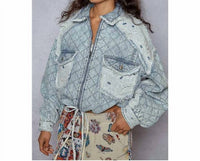 Pol - Relaxed Fit Jacket With Quilting & Lace Accents