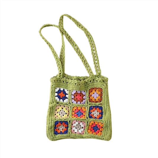 Judson & Co. - Crochet Granny Square Mini Tote Bag