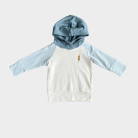 Babysprouts - Kids Boy Raglan Lightening Bolt Hoodie