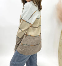 Staccato - Open Front Multi Stitch Cardigan